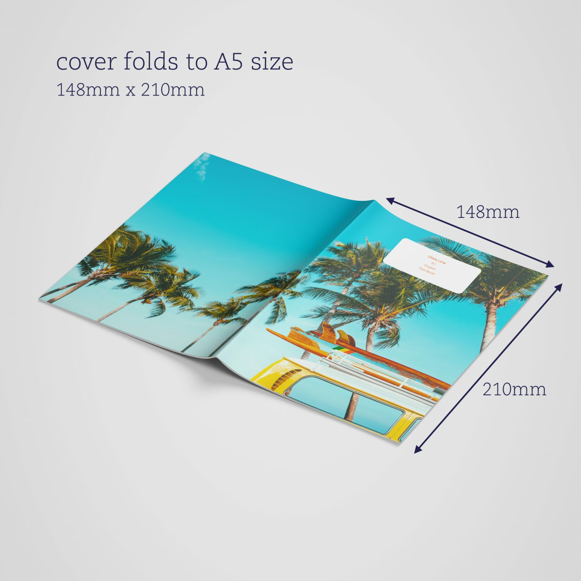 A5 softcover book cover selfie wraparound pic PRINT 'N DELIVER